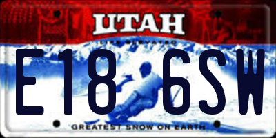 UT license plate E186SW