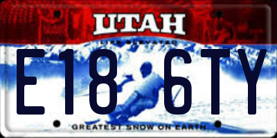 UT license plate E186TY