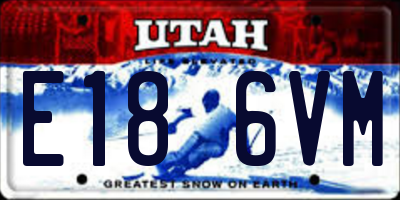 UT license plate E186VM