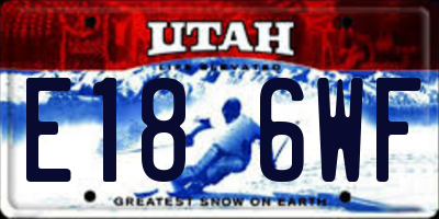 UT license plate E186WF