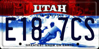UT license plate E187CS