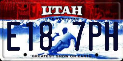 UT license plate E187PH