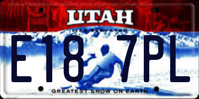 UT license plate E187PL