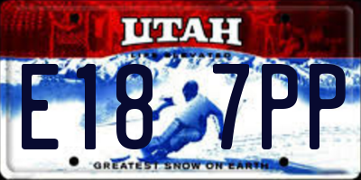 UT license plate E187PP