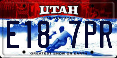 UT license plate E187PR