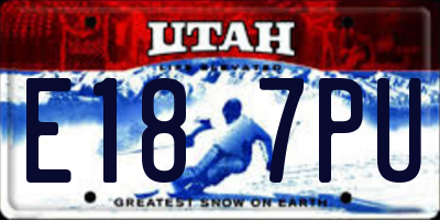UT license plate E187PU