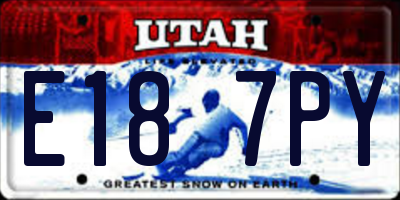 UT license plate E187PY
