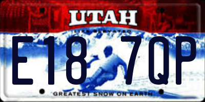 UT license plate E187QP