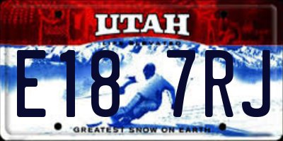 UT license plate E187RJ