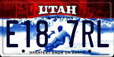 UT license plate E187RL