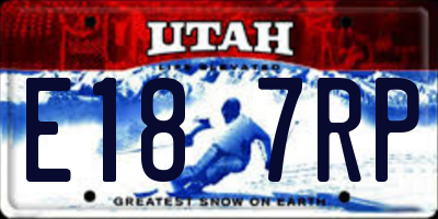 UT license plate E187RP