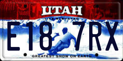 UT license plate E187RX