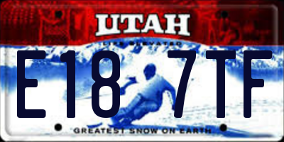 UT license plate E187TF