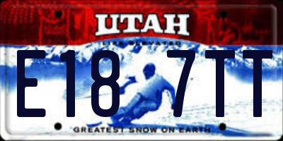 UT license plate E187TT