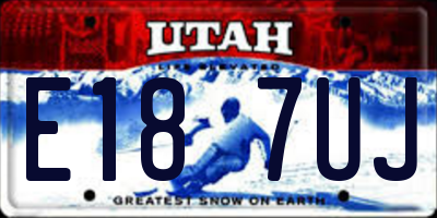 UT license plate E187UJ