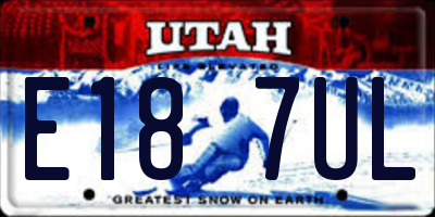 UT license plate E187UL