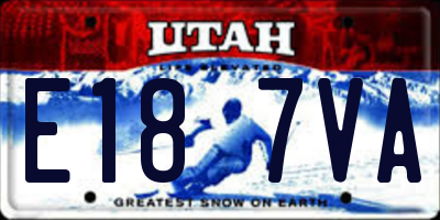 UT license plate E187VA