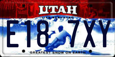 UT license plate E187XY