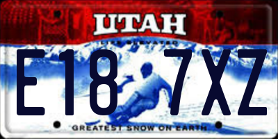 UT license plate E187XZ