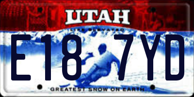 UT license plate E187YD