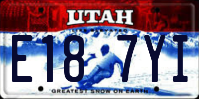 UT license plate E187YI