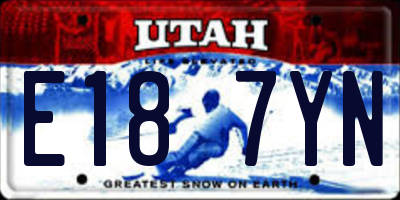 UT license plate E187YN