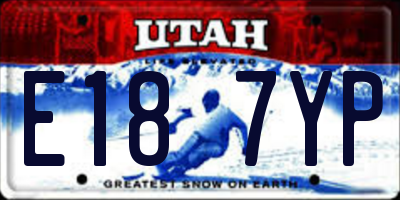 UT license plate E187YP