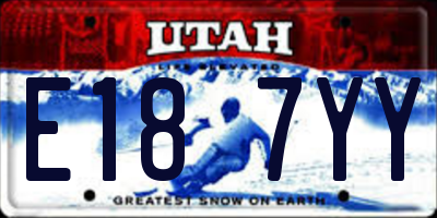 UT license plate E187YY