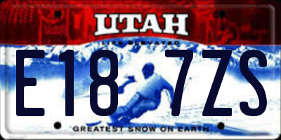 UT license plate E187ZS