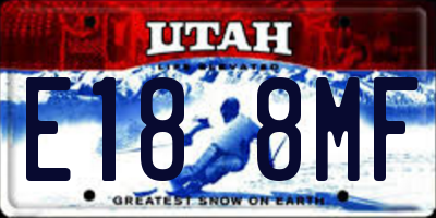 UT license plate E188MF