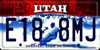 UT license plate E188MJ