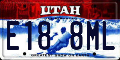 UT license plate E188ML