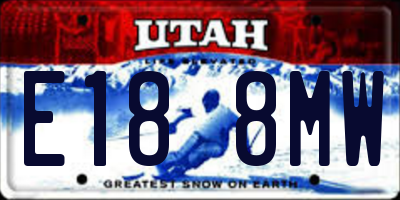 UT license plate E188MW