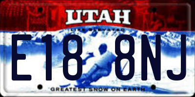 UT license plate E188NJ