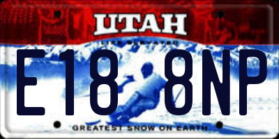 UT license plate E188NP