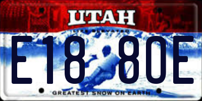 UT license plate E188OE