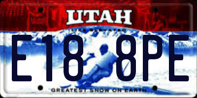 UT license plate E188PE