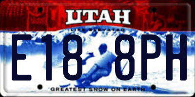 UT license plate E188PH
