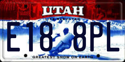 UT license plate E188PL