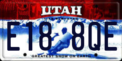 UT license plate E188QE