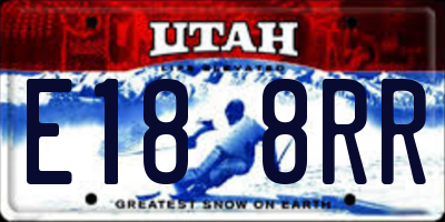UT license plate E188RR