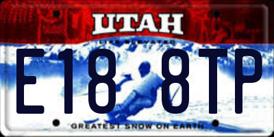 UT license plate E188TP