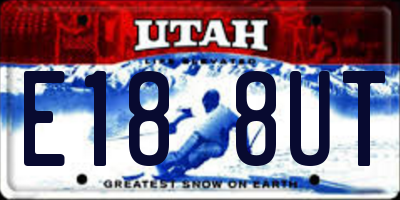 UT license plate E188UT