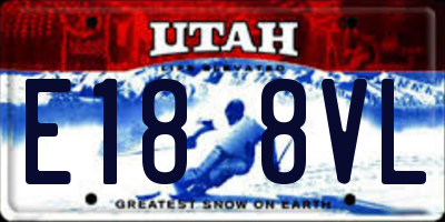 UT license plate E188VL