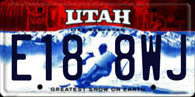 UT license plate E188WJ