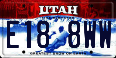 UT license plate E188WW