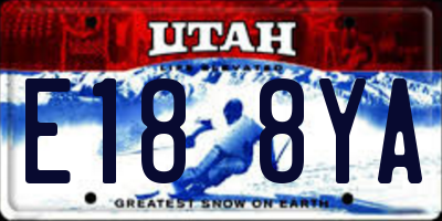 UT license plate E188YA