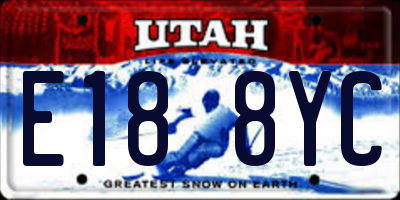UT license plate E188YC