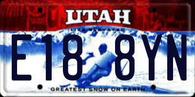 UT license plate E188YN
