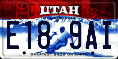 UT license plate E189AI